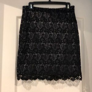 Black lace skirt